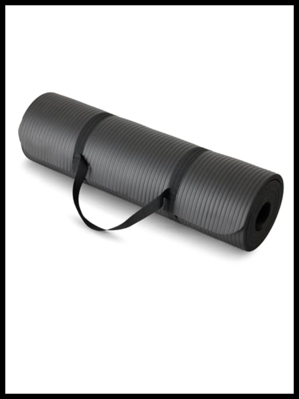 Extra Thick 1/2 Inch NBR Foam Yoga Mat with Carrying Strap